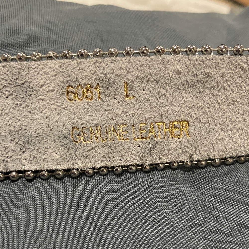 Genuine Leather Belt with Silver Accents